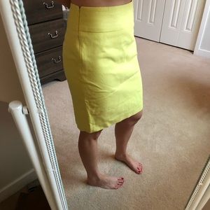 The Limited yellow pencil skirt